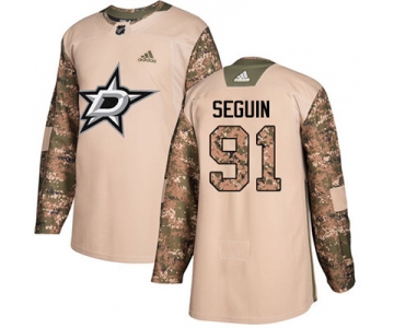 Adidas Dallas Stars #91 Tyler Seguin Camo Authentic 2017 Veterans Day Youth Stitched NHL Jersey