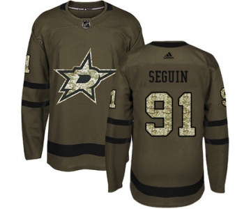 Adidas Dallas Stars #91 Tyler Seguin Green Salute to Service Youth Stitched NHL Jersey