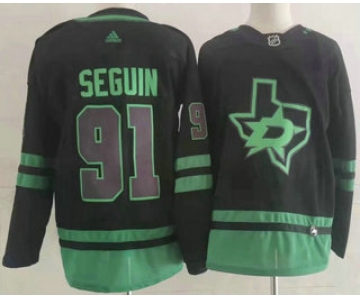 Men's Dallas Stars #91 Tyler Seguin Black 2022 Stitched NHL Jersey