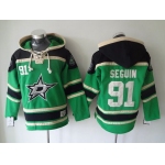 Men's Dallas Stars #91 Tyler Seguin Old Time Hockey Green Hoodie