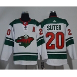 Adidas Wild #20 Ryan Suter White Road Authentic Stitched NHL Jersey