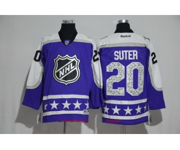 Men's Central Division Minnesota Wild #20 Ryan Suter Reebok Purple 2017 NHL All-Star Stitched Ice Hockey Jersey