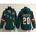 Minnesota Wild #20 Ryan Suter Green Women's Old Time Heidi NHL Hoodie