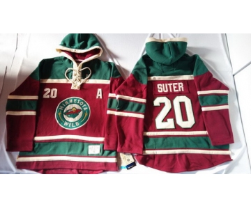 Old Time Hockey Minnesota Wild #20 Ryan Suter Red Hoodie