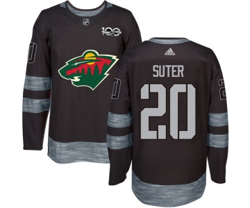 Wild #20 Ryan Suter Black 1917-2017 100th Anniversary Stitched NHL Jersey