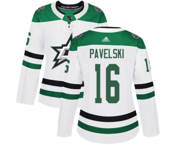 Dallas Stars #16 Joe Pavelski White Road Authentic Women's Stitched Hockey Jersey