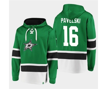 Men's Dallas Stars #16 Joe Pavelski Green Ageless Must-Have Lace-Up Pullover Hoodie