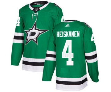 Adidas Dallas Stars #4 Miro Heiskanen Green Home Authentic Stitched NHL Jersey