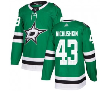 Adidas Dallas Stars #43 Valeri Nichushkin Green Home Authentic Stitched NHL Jersey