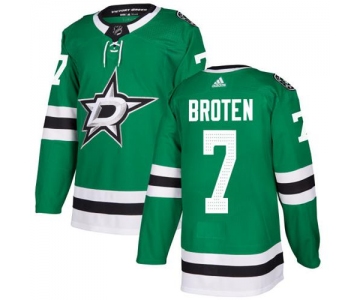 Adidas Dallas Stars #7 Neal Broten Green Home Authentic Stitched NHL Jersey