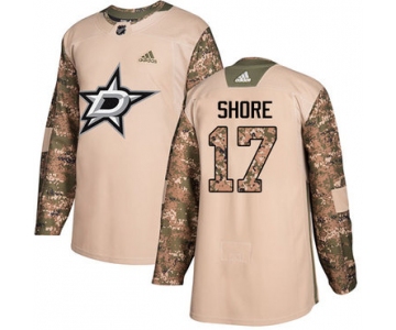 Adidas Stars #17 Devin Shore Camo Authentic 2017 Veterans Day Stitched NHL Jersey