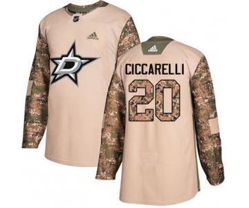 Adidas Stars #20 Dino Ciccarelli Camo Authentic 2017 Veterans Day Stitched NHL Jersey