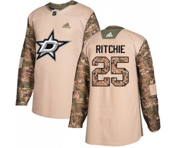 Adidas Stars #25 Brett Ritchie Camo Authentic 2017 Veterans Day Stitched NHL Jersey