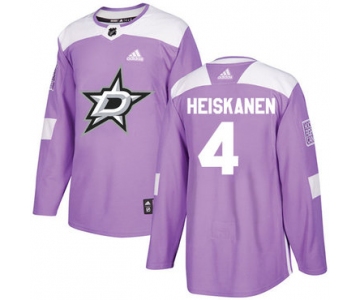 Adidas Stars #4 Miro Heiskanen Purple Authentic Fights Cancer Stitched NHL Jersey