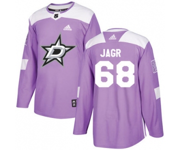 Adidas Stars #68 Jaromir Jagr Purple Authentic Fights Cancer Stitched NHL Jersey