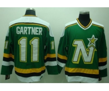 Dallas Stars #11 Mike Gartner Green Throwback CCM Jersey