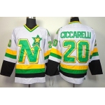 Dallas Stars #20 Dino Ciccarelli White Throwback CCM Jersey