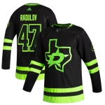 Dallas Stars #47 Alexander Radulov Black Men's Adidas 2020-21 Reverse Retro Alternate NHL Jersey