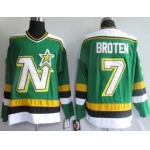 Dallas Stars #7 Neal Broten Green Throwback CCM Jersey