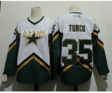 Men's Dallas Stars #35 MARTY TURCO 2003 CCM Throwback Home NHL Jersey