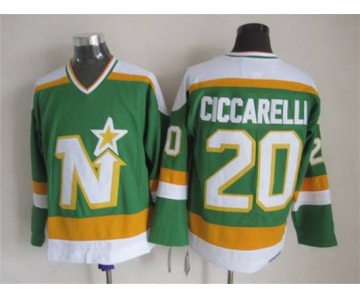 Men's Minnesota North Stars #20 Dino Ciccarelli 1978-79 Green CCM Vintage Throwback Jersey