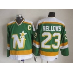 Men's Minnesota North Stars #23 Brian Bellows 1978-79 Green CCM Vintage Throwback Jersey