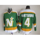 Men's Minnesota North Stars #4 Craig Hartsburg 1978-79 Green CCM Vintage Throwback Jersey