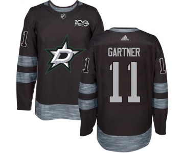 Stars #11 Mike Gartner Black 1917-2017 100th Anniversary Stitched NHL Jersey