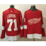 Men's Detroit Red Wings #71 Dylan Larkin Red Home 2017-2018 Hockey Stitched NHL Jersey