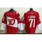 Men's Detroit Red Wings #71 Dylan Larkin Reebok Red 2016 Stadium Series Team Premier Jersey