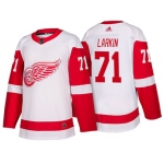 Men's Detroit Red Wings #71 Dylan Larkin White 2017-2018 adidas Hockey Stitched NHL Jersey