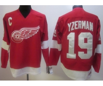 Detroit Red Wings #19 Steve Yzerman Red Throwback CCM Jersey