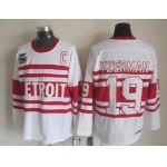 Detroit Red Wings #19 Steve Yzerman White 75TH Throwback CCM Jersey