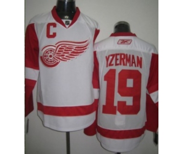 Detroit Red Wings #19 Steve Yzerman White Jersey