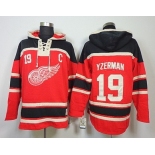 Old Time Hockey Detroit Red Wings #19 Steve Yzerman Red Hoodie