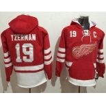 Red Wings #19 Steve Yzerman Red Name & Number Pullover NHL Hoodie