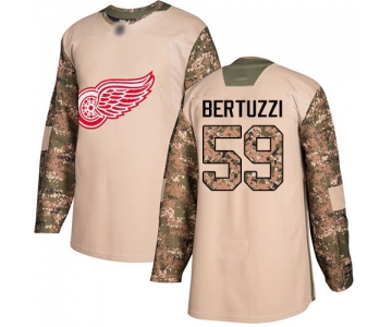 Red Wings #59 Tyler Bertuzzi Camo Authentic 2017 Veterans Day Stitched Hockey Jersey