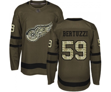 Red Wings #59 Tyler Bertuzzi Green Salute to Service Stitched Hockey Jersey