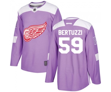 Red Wings #59 Tyler Bertuzzi Purple Authentic Fights Cancer Stitched Hockey Jersey