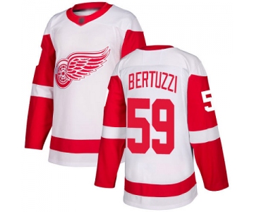 Red Wings #59 Tyler Bertuzzi White Road Authentic Stitched Hockey Jersey