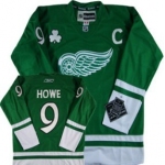 Detroit Red Wings #9 Gordie Howe St. Patrick's Day Green Jersey