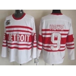 Detroit Red Wings #9 Gordie Howe White 75TH Throwback CCM Jersey