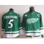 Detroit Red Wings #5 Nicklas Lidstrom St. Patrick's Day Green Kids Jersey