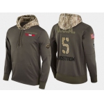 Nike Detroit Red Wings 5 Nicklas Lidstrom Retired Olive Salute To Service Pullover Hoodie