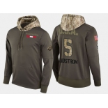 Nike Detroit Red Wings 5 Nicklas Lidstrom Retired Olive Salute To Service Pullover Hoodie