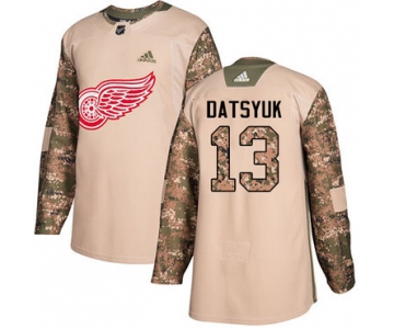 Adidas Red Wings #13 Pavel Datsyuk Camo Authentic 2017 Veterans Day Stitched NHL Jersey