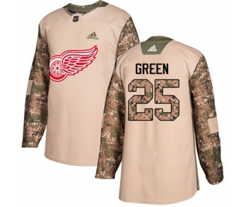 Adidas Red Wings #25 Mike Green Camo Authentic 2017 Veterans Day Stitched NHL Jersey