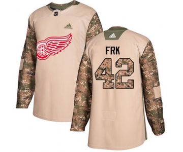 Adidas Red Wings #42 Martin Frk Camo Authentic 2017 Veterans Day Stitched NHL Jersey