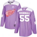 Adidas Red Wings #55 Niklas Kronwall Purple Authentic Fights Cancer Stitched NHL Jersey