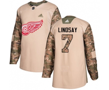 Adidas Red Wings #7 Ted Lindsay Camo Authentic 2017 Veterans Day Stitched NHL Jersey